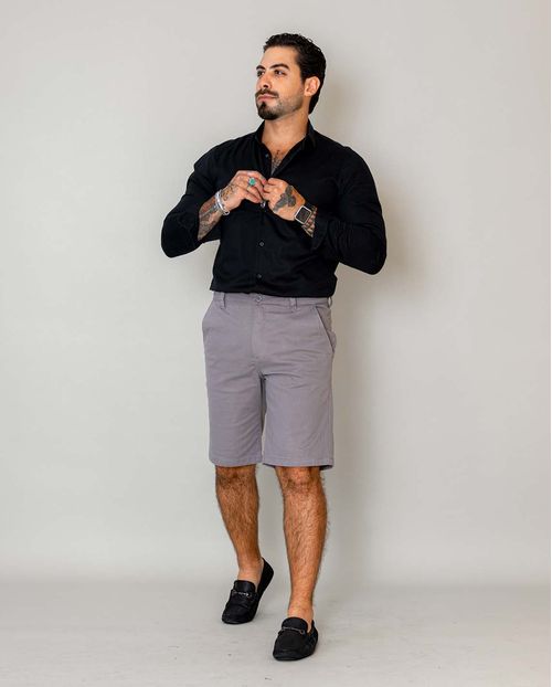 Bermuda Masculina Chino 11100 Cinza