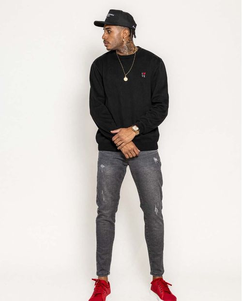 Calça Jeans Masculina  Skinny com Puidos  21851 Vintage