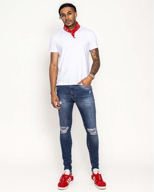 Calça Jeans Masculina Super Skinny  22192 Escura