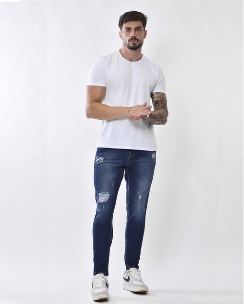 Calça Jeans Masculina Super Skinny  22256 Escura