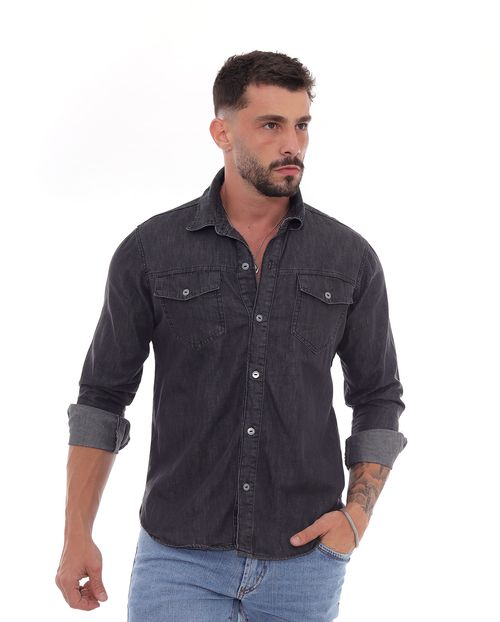 Camisa Sarja Masculina Básica 23301 Vintage